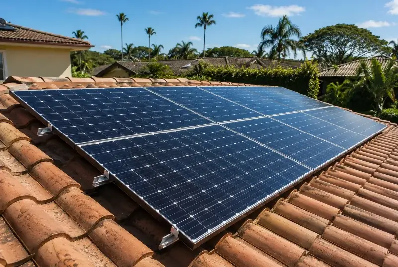Installation de panneaux solaires à la Dornac